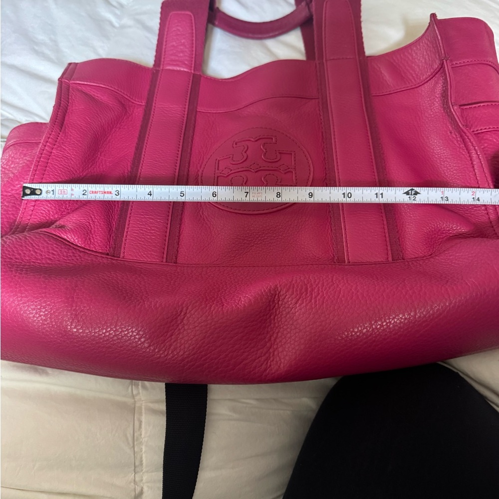 Tory Burch Fuchsia Leather Tote - Picture 12 of 16